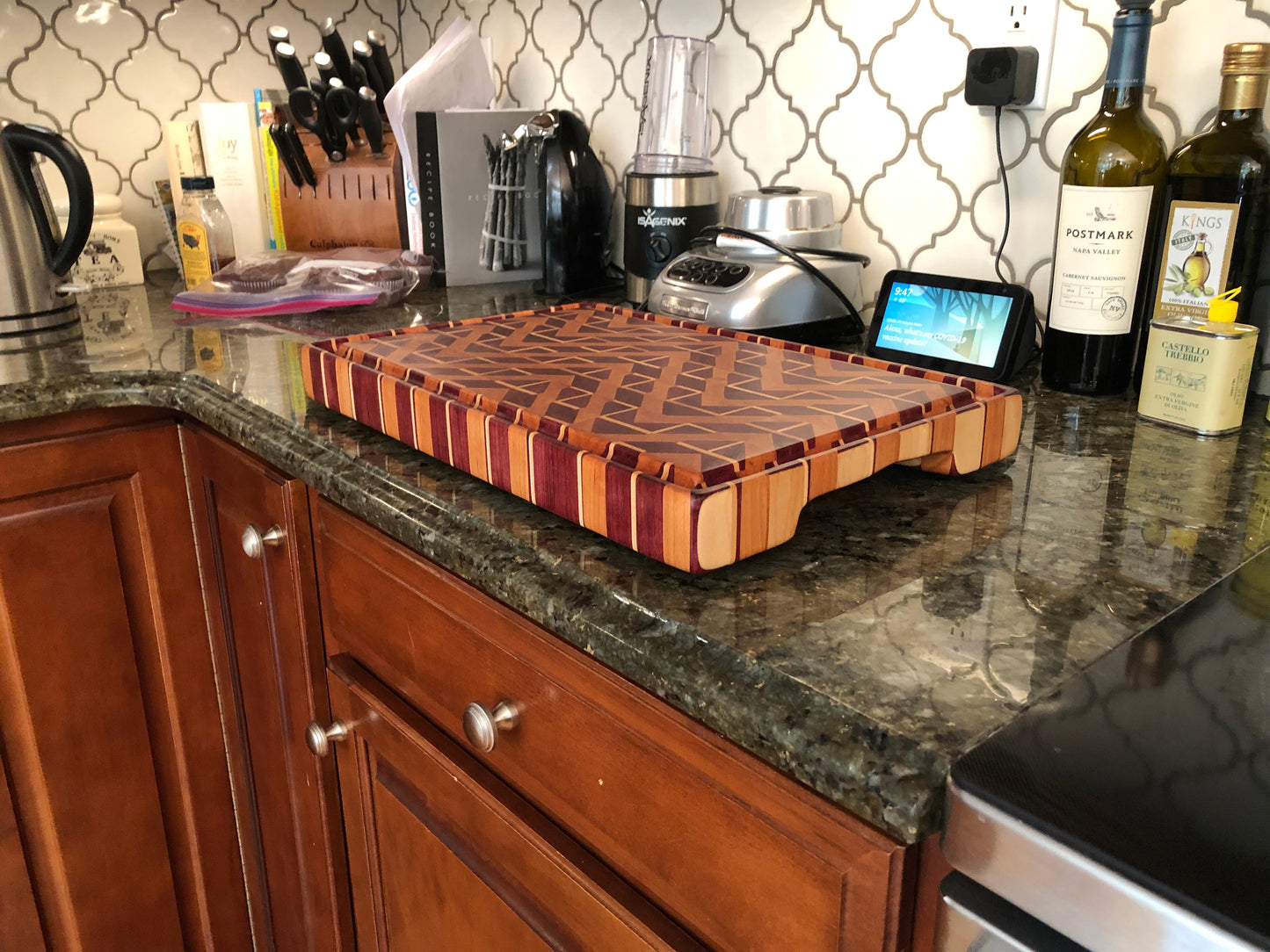 Purple Waves Cutting Board