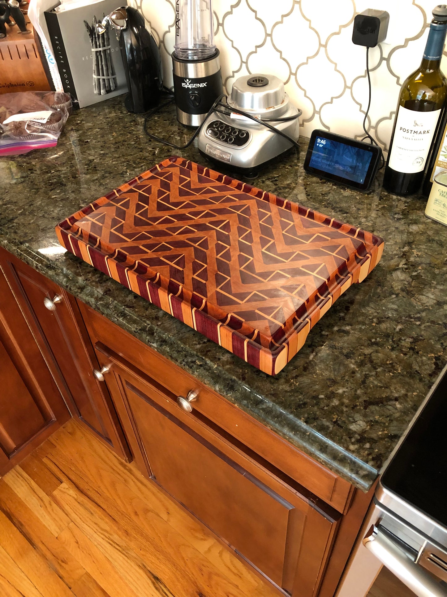 Purple Waves Cutting Board