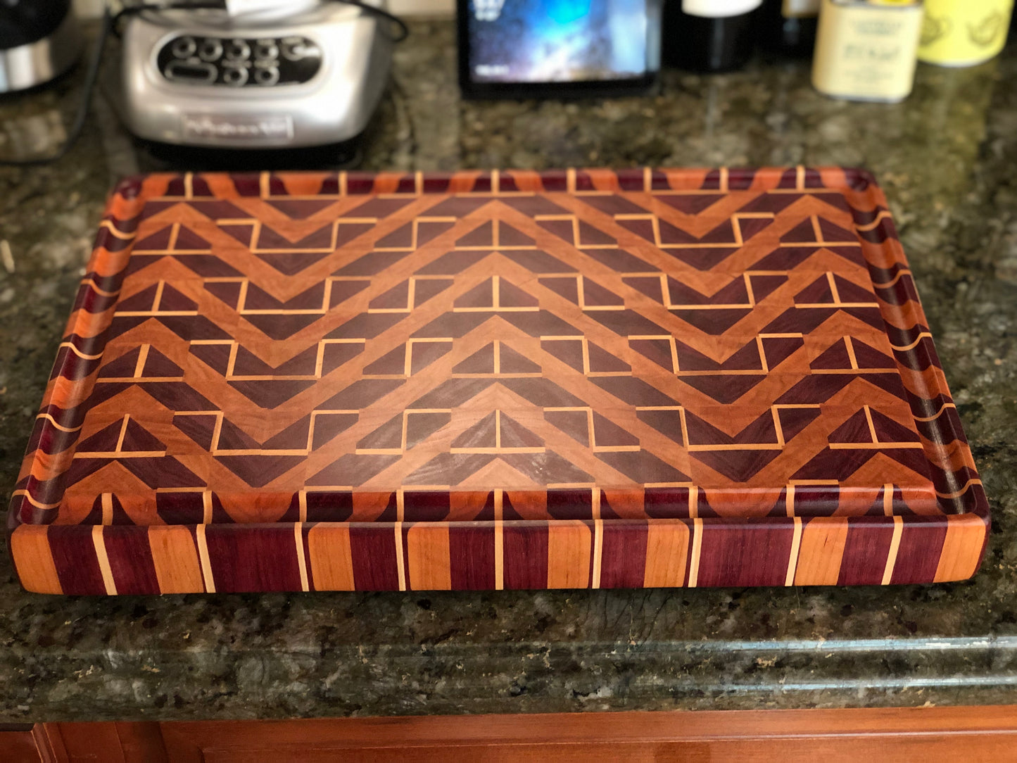 Purple Waves Cutting Board