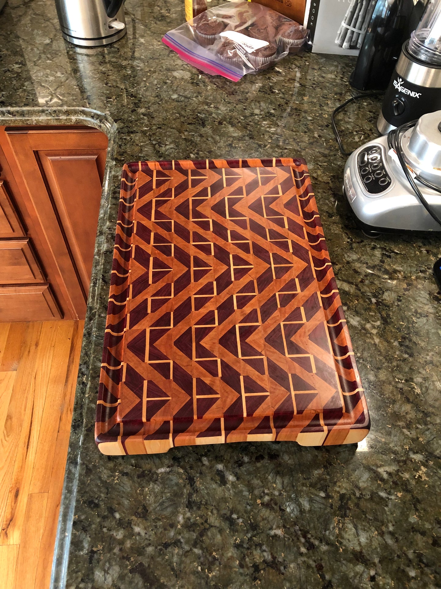 Purple Waves Cutting Board